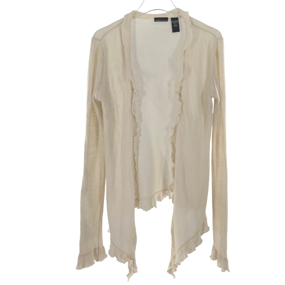 Women Lightweight Angora Cardigan Sweater L Soft Girl Feminine Romantic Ethereal